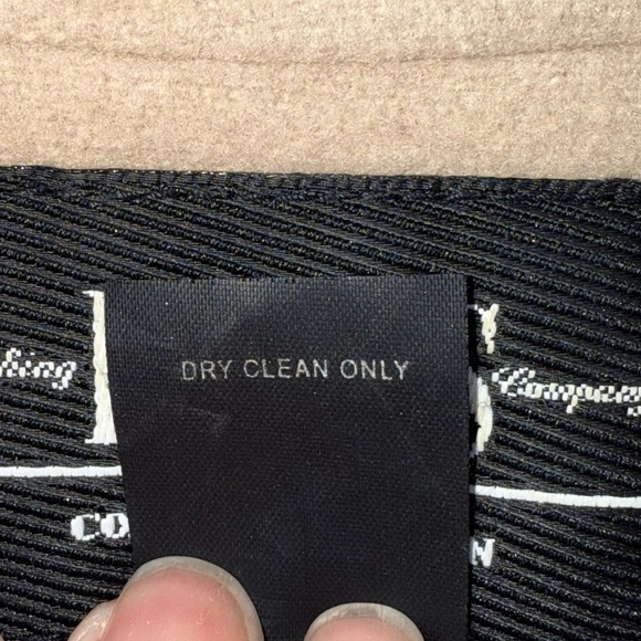 B. Moss Vintage Tan Wool Blend Women's Coat Size Large Button Front Collared - Picture 10 of 13